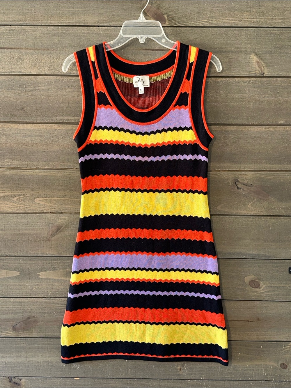 MILLY Striped Knit Tank Dress